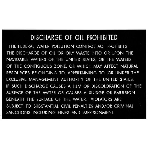 Bernard Oil Discharge Plaque