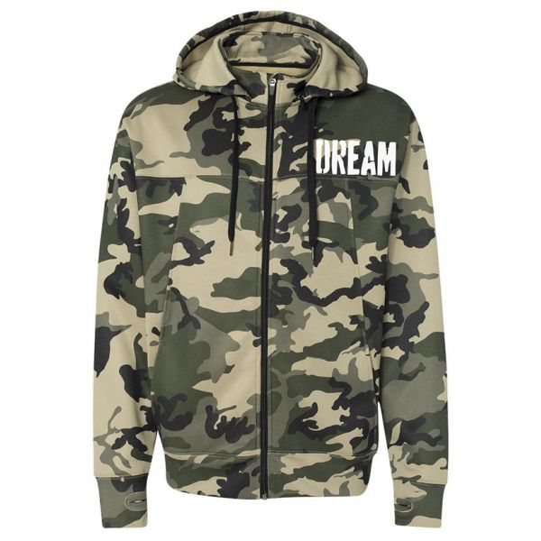 Big Bass Dreams Dream Camo Logo Zip Tech Hoodie - X-Large