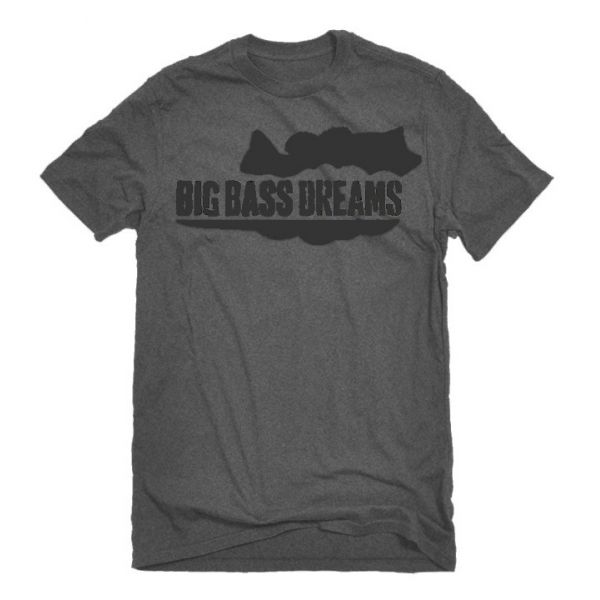 Big Bass Dreams Logo Graphic Tee - Charcoal/Black 2XL