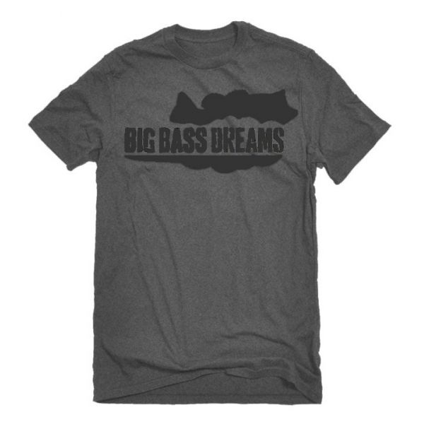 Big Bass Dreams Logo Graphic Tee - Charcoal/Black M