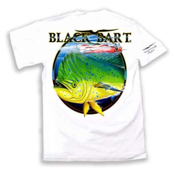 Black Bart Bull Dolphin Short Sleeve T-Shirts White - Large