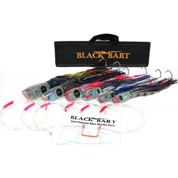 Black Bart Lures Tournament Blue Marlin Rigged Trolling Pack 1 Hook