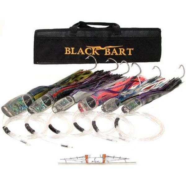 Black Bart Lures Tournament Blue Marlin Rigged Trolling Pack