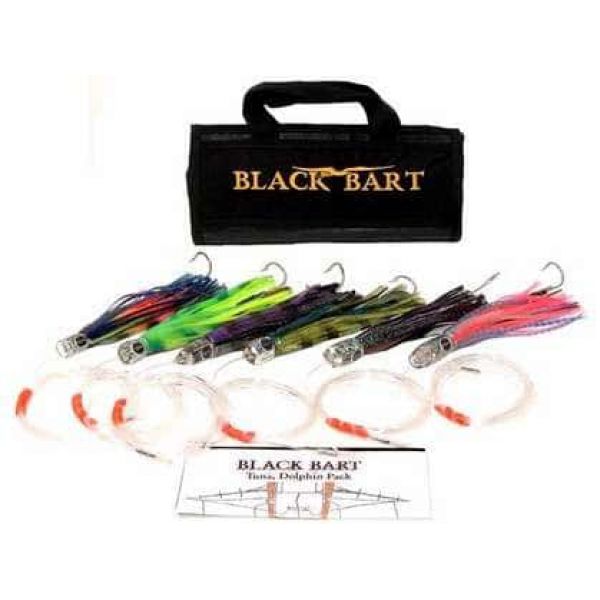 Black Bart Lures Tuna/Dolphin Rigged Trolling Pack Double Hooks