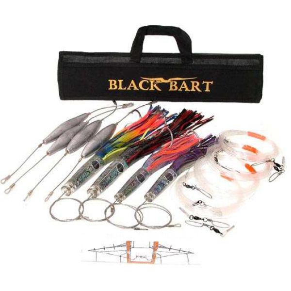 Black Bart Lures Wahoo Rigged Heavy Tackle Trolling Pack