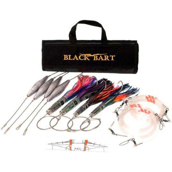 Black Bart Lures Wahoo Rigged Light Tackle Trolling Pack