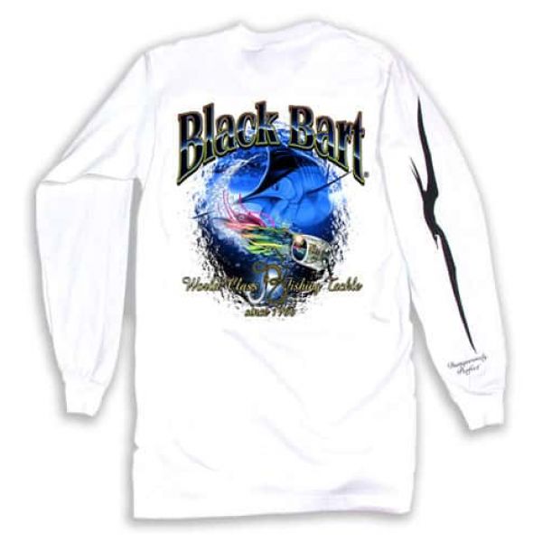 Black Bart Marlin Lure Long Sleeve T-Shirt White - Small