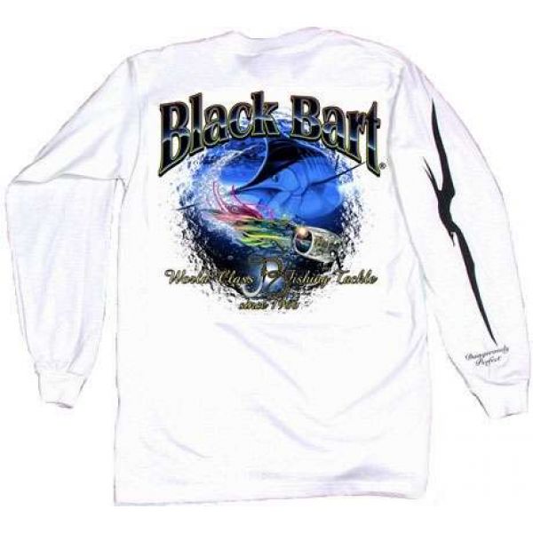 Black Bart Marlin Lure Long Sleeve T-Shirt White