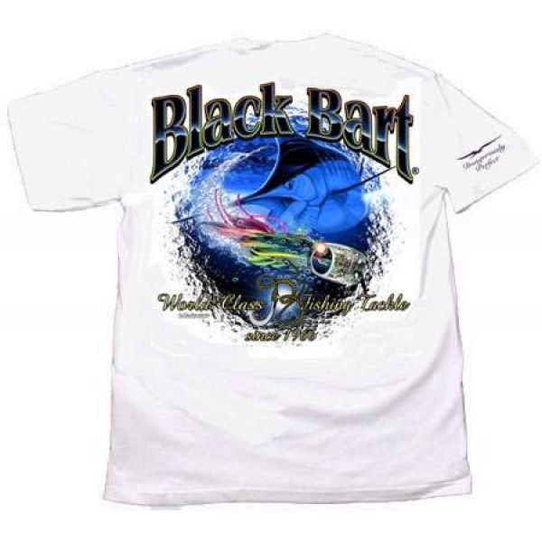 Black Bart Marlin Lure Short Sleeve T-Shirt White