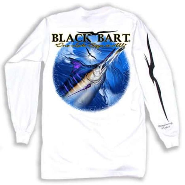 Black Bart ''One Look Says It All'' Long Sleeve T-Shirt White - Small