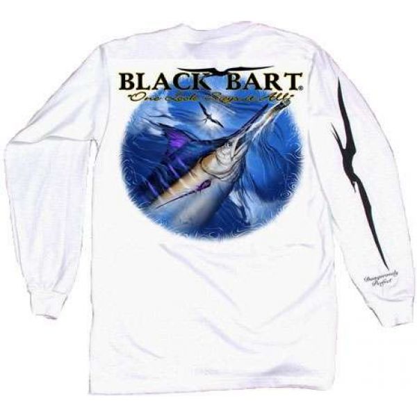 Black Bart ''One Look Says It All'' Long Sleeve T-Shirt White