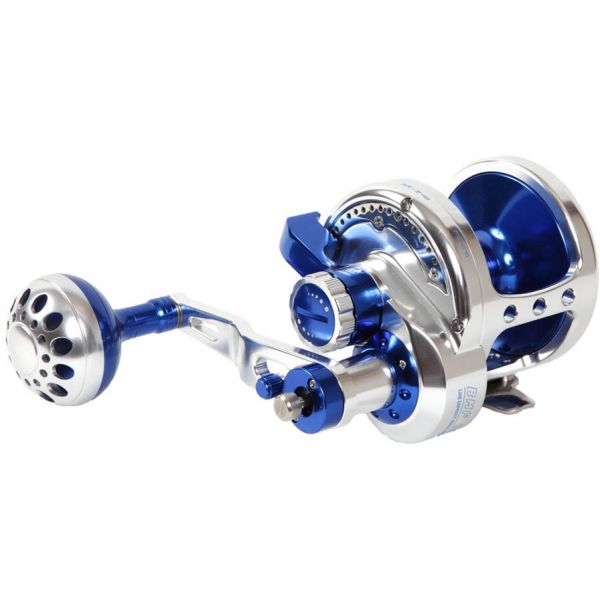 Blue Marlin BMF-10D 2-Speed Casting Reel - Silver/Blue