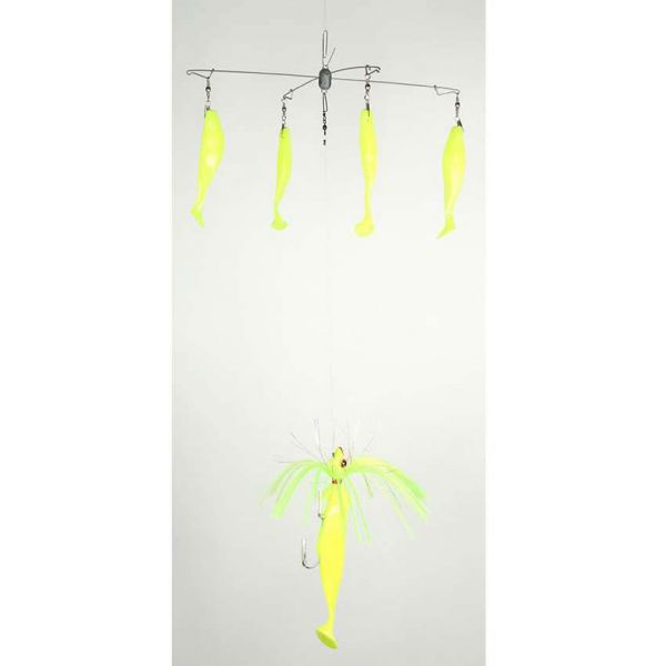 Blue Water Candy 15in Umbrella w/ 4oz Parachute Chartreuse