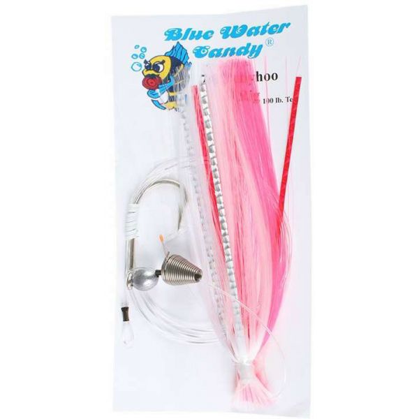 Blue Water Candy Skirted Ballyhoo Rig - 7/0 Pink/White