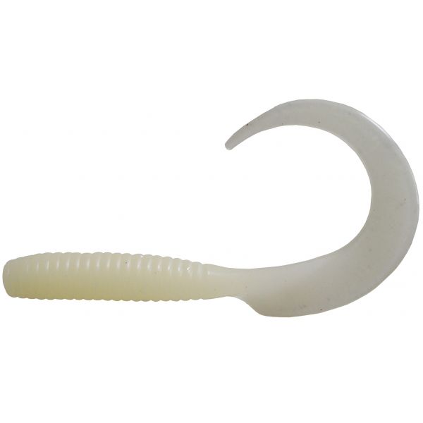 Blue Water Candy Swirl Tail Grub - Glow