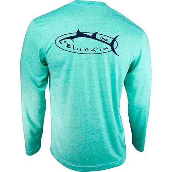 Bluefin USA Logo Design Tech Tee Aqua - Large