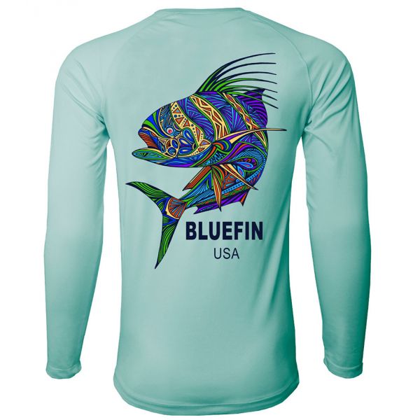 Bluefin USA Rashguard -  Rooster - Aqua - 2XL