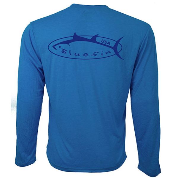 Bluefin USA Navy Logo Technical Long Sleeve Shirts