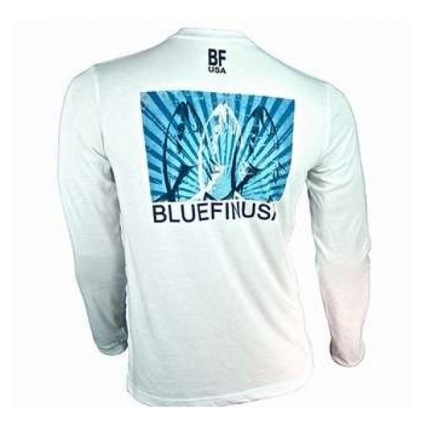 Bluefin USA Tuna Ovation Polycotton Long Sleeve Tee White - Large