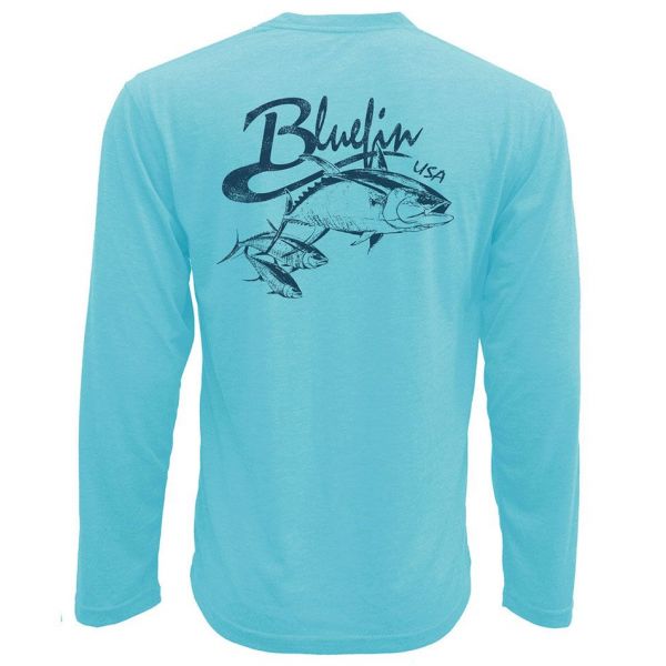 Bluefin USA Vintage Tuna School Technical Long Sleeve Shirt - 2XL