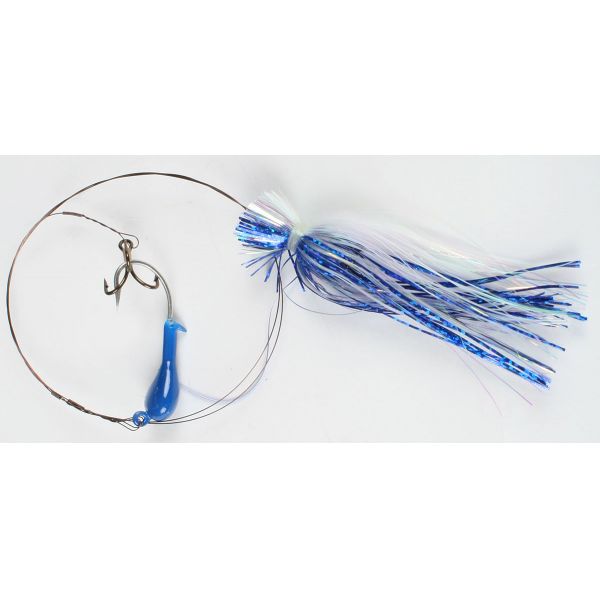 Bluewater Candy 33552 Dead Bait Rig w/ Skirt - Blue/Pearl