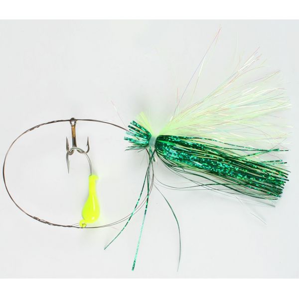 Bluewater Candy 33555 Dead Bait Rig w/ Skirt - Green/Chart Feather Wt