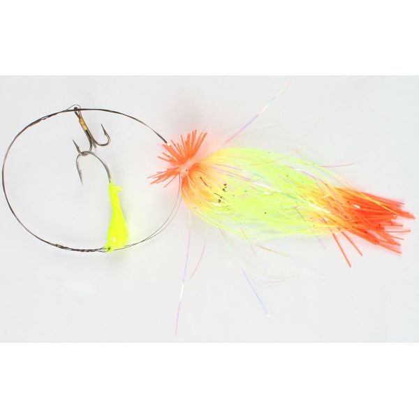 Bluewater Candy 34558 Dead Bait Rig w/ Skirt - Orange/Chartreuse