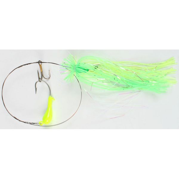 Bluewater Candy 34566 Dead Bait Rig w/ Skirt - Green/Chart Hot Shot