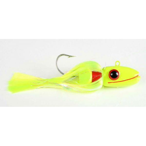 Bluewater Candy Grinning Gus Lure - 20 oz. - White/Chartreuse