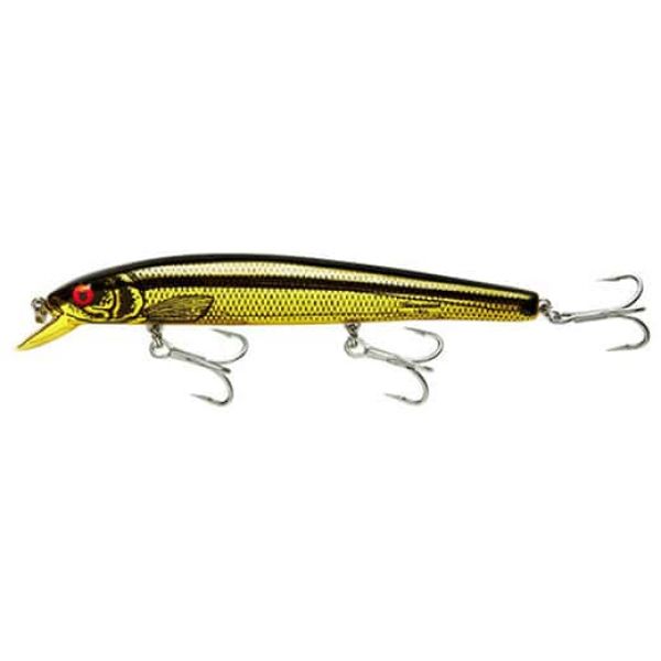 Bomber BSW16A Heavy Duty Long A Lure XMK Gold Chrome/Black Back