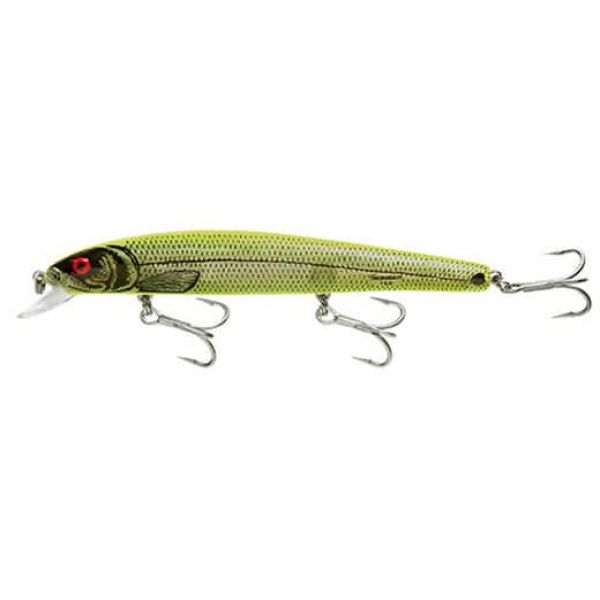 Bomber BSW16A Heavy Duty Long A Lure XSICH Silver Flash/Chartreuse