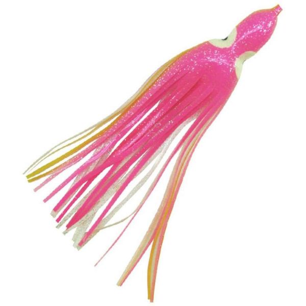 Boone Big Game/Squid Trolling Skirts 7-3/4in 2pk 190 Pink/Yellow Stripe/Pearl Belly