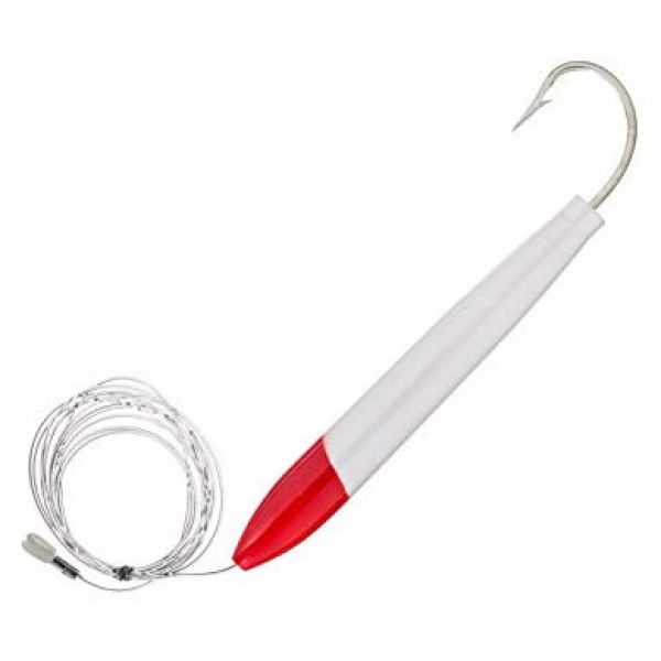 Boone Bait Woody Plug - 8in - White/Red