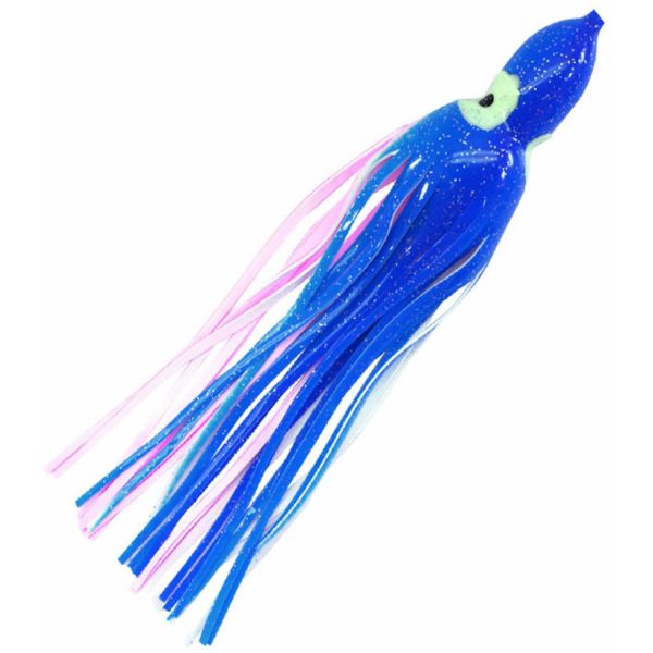 Boone Big Game/Squid Skirts 4.25in 5pk Blue/White, Pink Belly