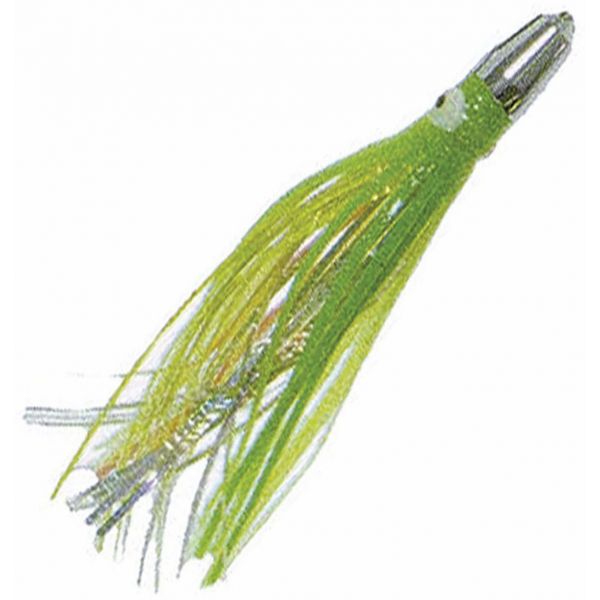 Boone Chrome Jets with Foil 3oz 7in Chartreuse/Orange, Green Belly