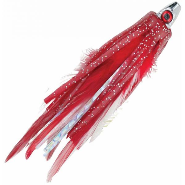 Boone Feather Trolling Jig 1/4oz 4in 2pk Red/White