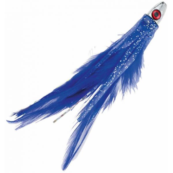 Boone Feather Trolling Jig 1/4oz 4in 2pk Blue/White