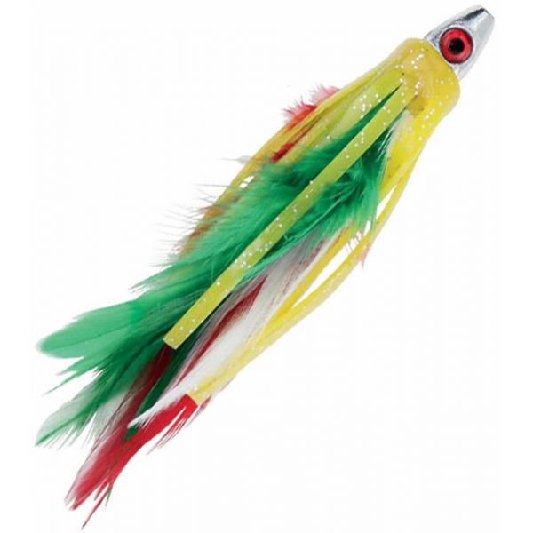 Boone Feather Trolling Jig 1/4oz 4in 2pk Mexican Flag