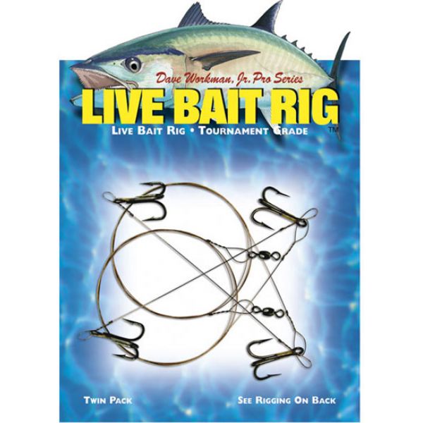 Boone Live Bait Rig 2pk 00601 - 2 #2 Treble Hooks