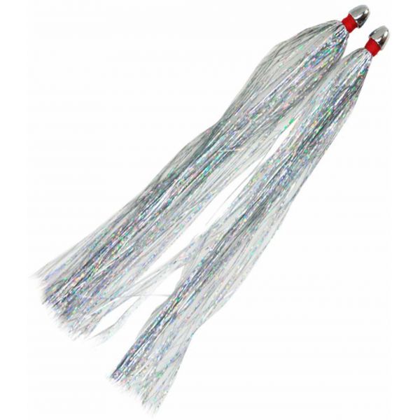 Boone Pearl Duster Trolling Lure 2pk 3in Silver Mylar