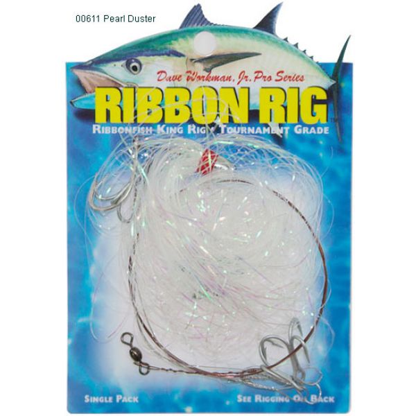 Boone Ribbon Rig 1pk 00611 - 2/0 Single Hook, 3 #4 Treble Hooks