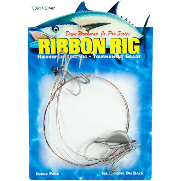 Boone Ribbon Rig 1pk 00614 - 3/0 Single Hook, 3 #4 Treble Hooks