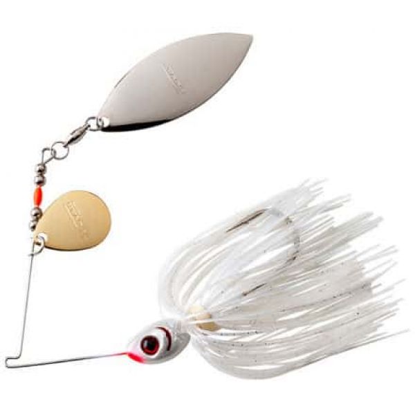 Booyah Tandem Blade Spinnerbait 1/2oz Pearl White/Satin Silver Gloim