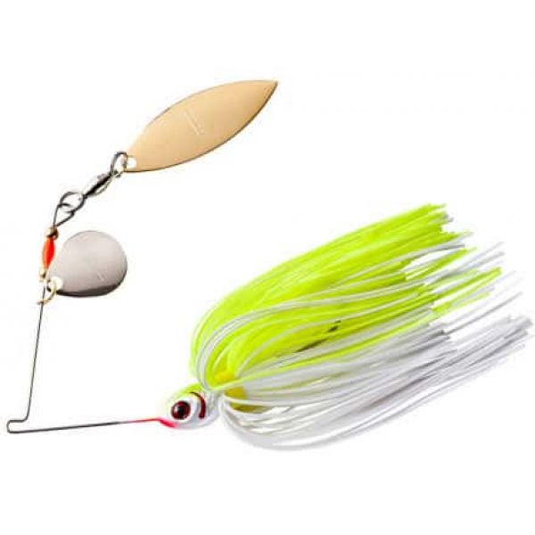 Booyah Tandem Blade Spinnerbait 1/4oz Chart Pearl White/White Chart