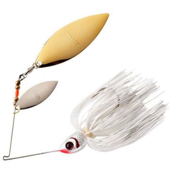 Booyah Willow Double Blade Spinbait 1/2oz Pearl/Snow White