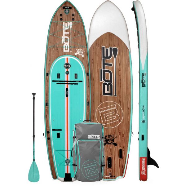 BOTE Rackham Aero Inflatable Paddle Board - 12ft. 4in. - Classic Teak