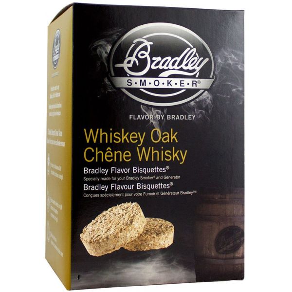 Bradley Smokers Flavored Smoking Bisquettes - Whiskey Oak - 24 Pack