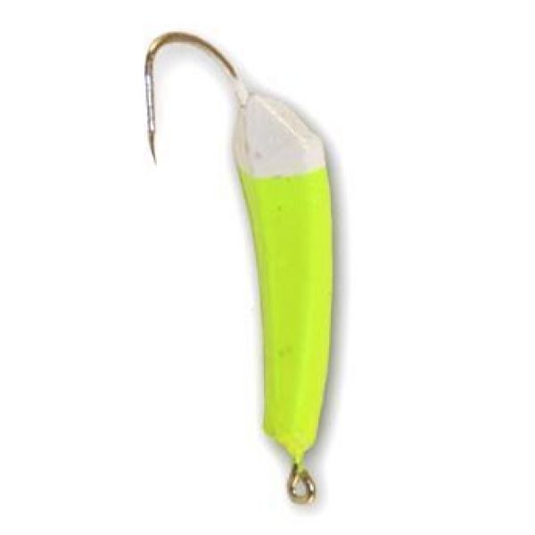 Buccaneer Wiggler Jig - 1/2oz - Chartreuse/White