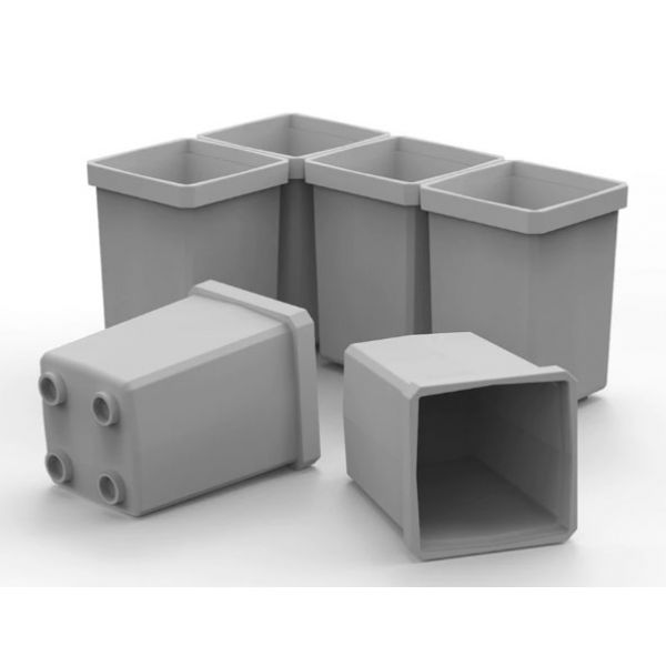 Buzbe Customizable Deep Bins - (6) 1x1D Deep Bins