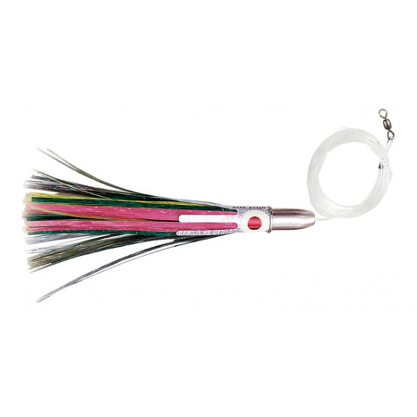 C&H Billy Baits Double Cavitator Lure - Rigged - Green/Pink